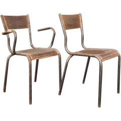 French Mid-Century Chairs by Mathieu Mategot , Pair
