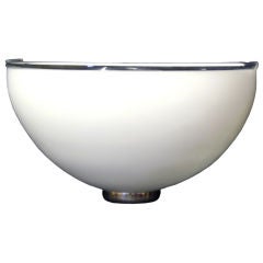 Vistosi for Artimede Demi-lune White Glass Sconce