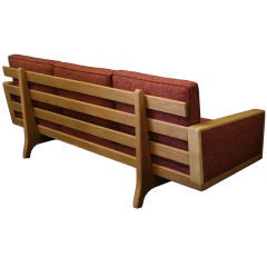 Slat  Back Washed Oak Sofa after Hans Wegner