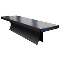 Soft Satin Finish  Steel Table by Lenny Steinberg