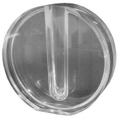 A large Lucite Vase Signed Michael Kazan