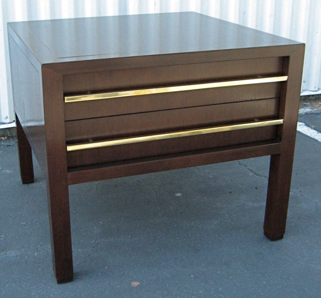His and Hers Walnut Nightstands by Baker at 1stDibs