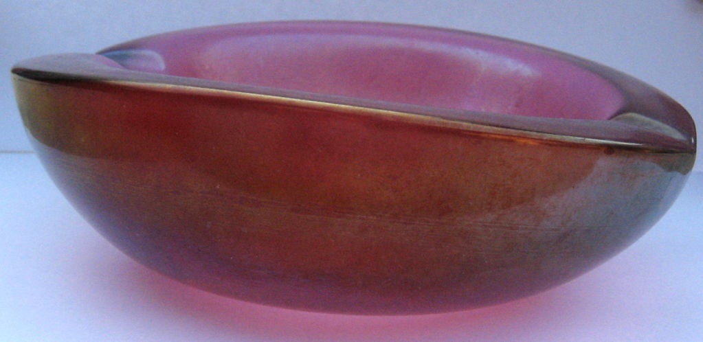 Aschenbecher aus Murano-Iridato-Glas von Seguso, Paar (Italienisch) im Angebot
