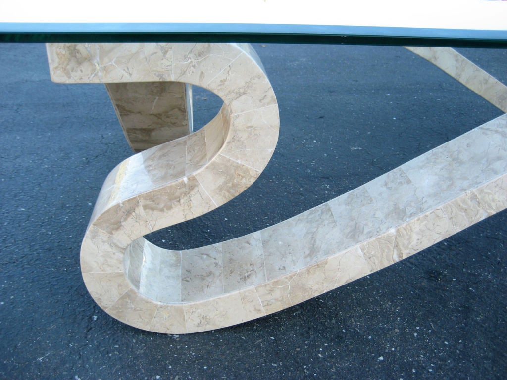 marble veneer coffee table