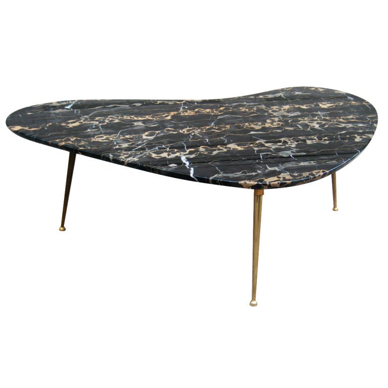 Exceptional Italian Freeform Marble Cocktail Table
