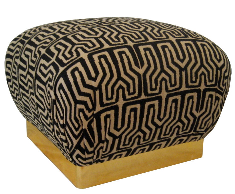 Large pair of Poufs in the style of Karl Springer