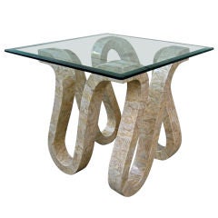 Polished Stone Serpentine Side table
