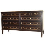 Neo Classical Ebonized Chest of Drawers.