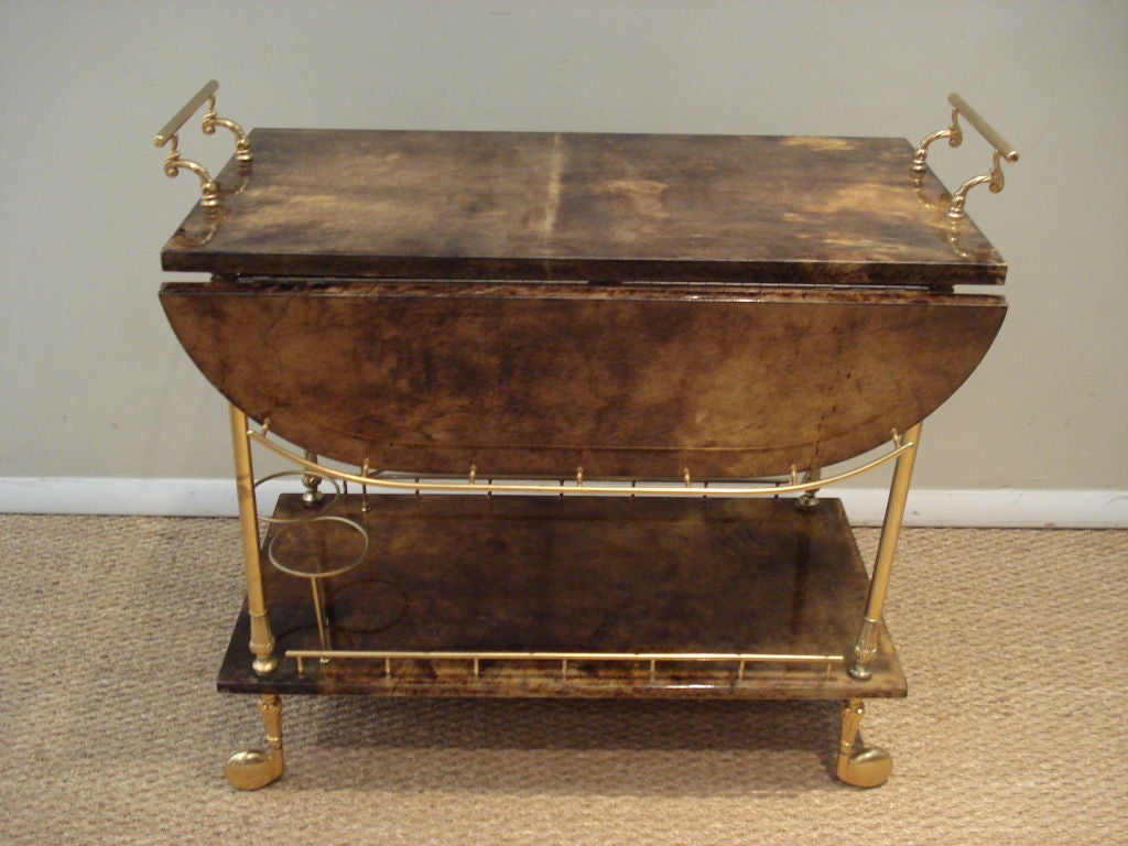Aldo Tura Bar Cart.