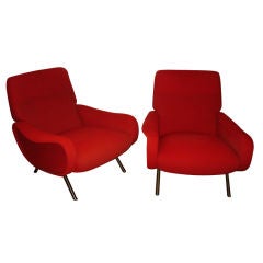 Pair  Lounge Chairs, by Marco  Zanuso.