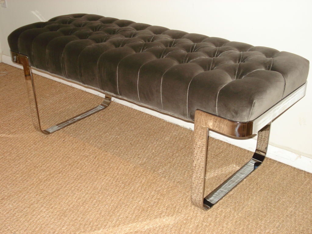 American Elegant  1970`s Chrome Bench.