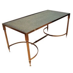 French Brass 
Mirror Top Coffee Table.