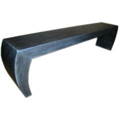 BLACK OAK CERRUSED SLEEK BENCH BLACK OAK CERRUSED SLEEK BENCH