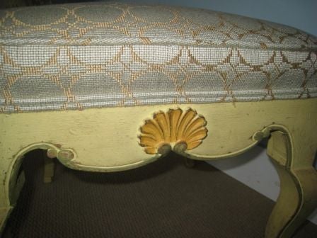 American NAUTICAL PAIR FRENCH PROVINCIAL STOOLS