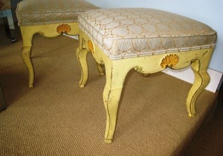 Mid-20th Century NAUTICAL PAIR FRENCH PROVINCIAL STOOLS