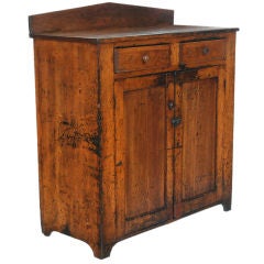 An American Late Neoclassical Pine and Poplar Jelly Cupboard