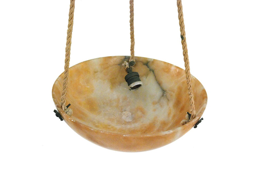Italian Neoclassical Style Alabaster Hanging Fixture