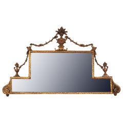 An Itallian Early Neoclassical Giltwood Overmantel Mirror
