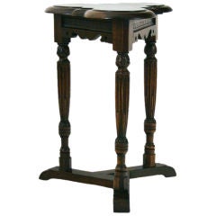 An English Dark Oak Jacobean StyleTrefoil Form Low Table