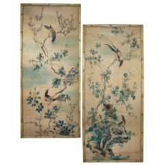 PAIR Hand Painted Chinese Panels. Circa 1900