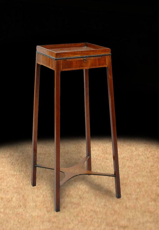 George III Inlaid Mahogany Kettle Stand. C1780-90