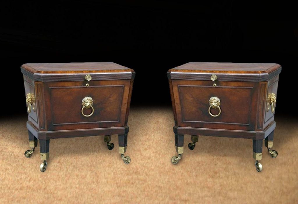 PAIR Regency Mahogany Cellarettes. C1810