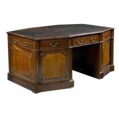 George III Octagonal Mahogany Partners Desk. Late 18th C