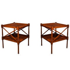 PAIR Rosewood Etagere Tables. English Early 19th C