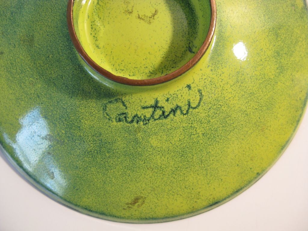 Mid-20th Century Exceptional Virgil Cantini Enamel Bowl