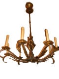 Gilt Metal Chandelier Gilt Metal Chandelier