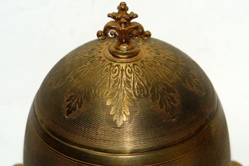 Gilt Bronze Egg on Stand For Sale