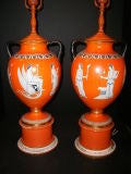 Orange Porcelian Lamps