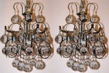 Vintage Pair of Glass Ball Chandeliers