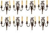 Set of 8 Bronze Sconces