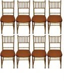 Set of 8 Gold Leafed Chairs