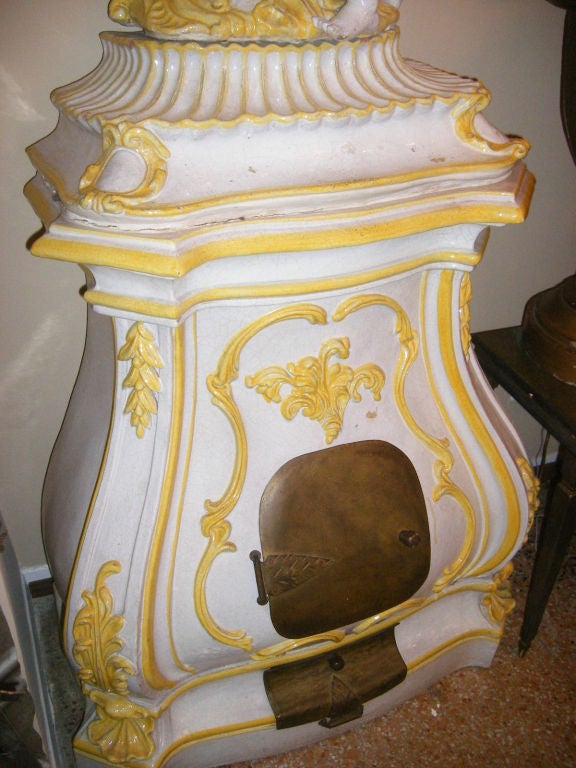 Antique Italian Porcelain Stove For Sale 4