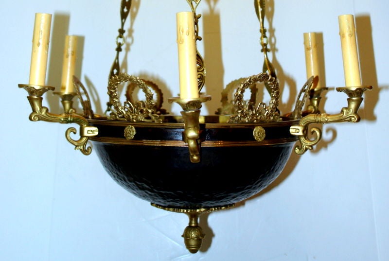 French Pair of Empire Style Chandeliers