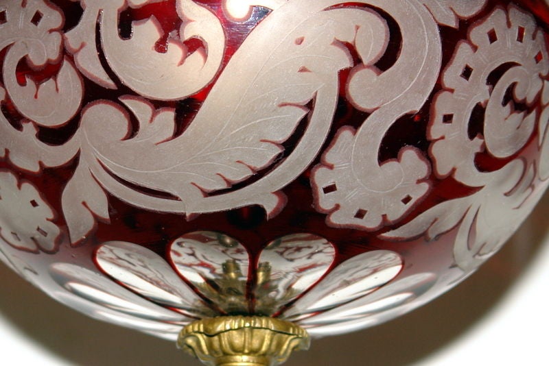 Ruby Red Cut Crystal Lantern