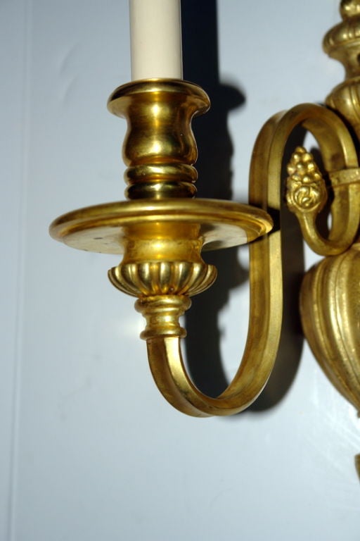 Gilt Bronze Neoclassic Sconces In Good Condition For Sale In New York, NY