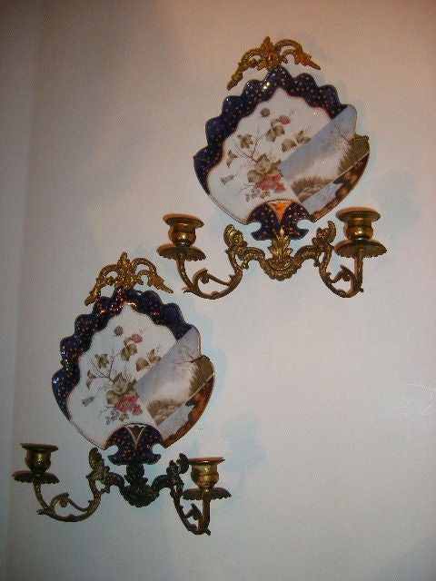 Japanese Porcelain Sconces For Sale 1