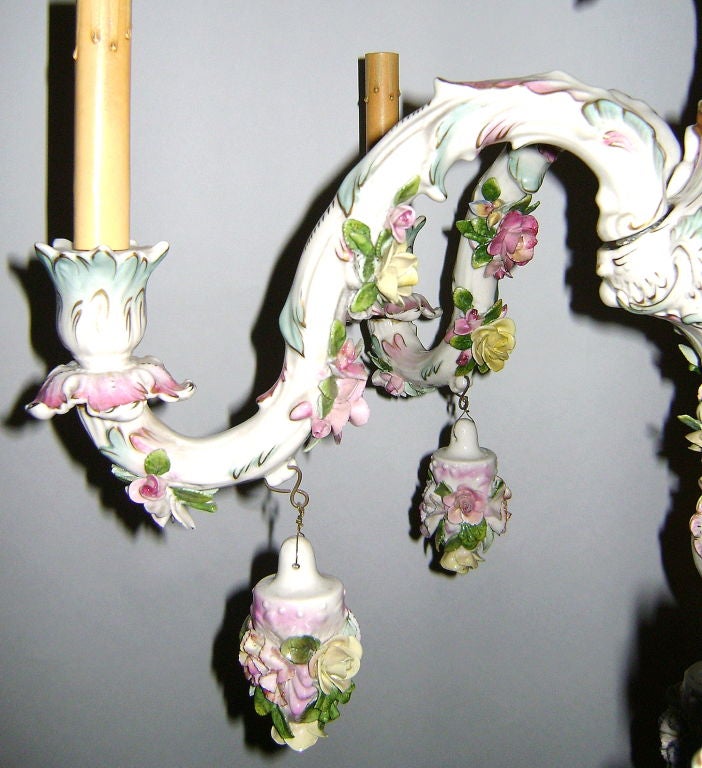 Tedesco Lampadario di Meissen Porcelain in vendita