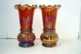 Vintage Pair of Glass Vases