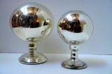 Pair of Mercury Glass Spheres