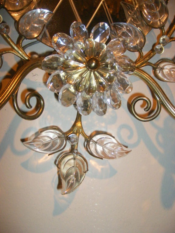 Mid-20th Century Set of French Mirrored Sconces, Sold per Pair For Sale