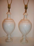 Pair of Large Alabaster Lamps Pair of Large Alabaster Lamps