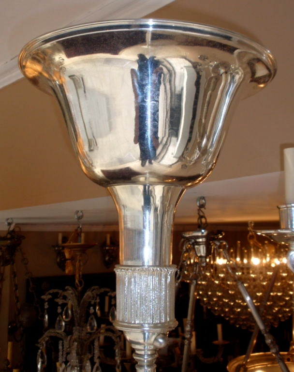 Silver Plated Torchiere