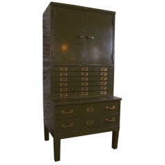 Vintage Industrial Multi Drawer Metal Cabinet
