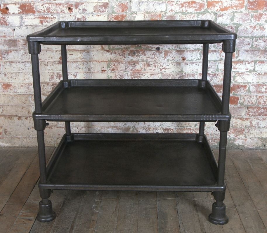 Vintage Industrial Three Tier Table