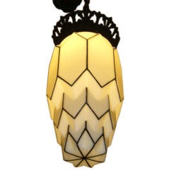 Exceptional Facetted Art Deco Chandelier