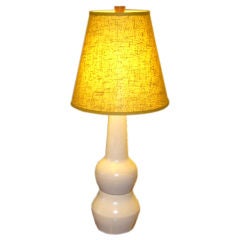 Tall Shapely Creamy Glaze Martz Table Lamp